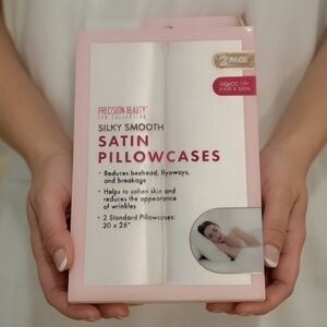 Precision Beauty Spa Collection Silky Smooth Satin Pillowcases Set Of 2 Standard